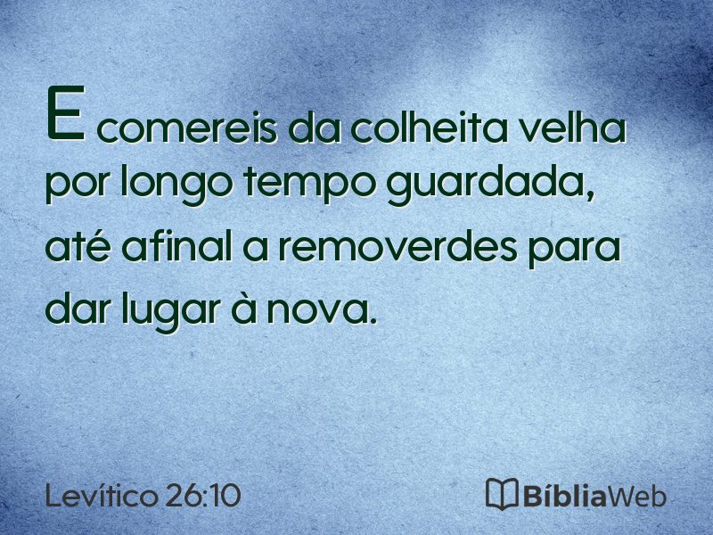 Levítico 26:10 em imagem para compartilhar
