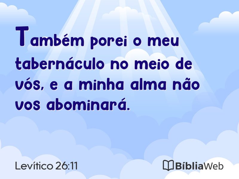 Levítico 26:11 em imagem para compartilhar