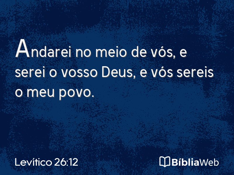 Levítico 26:12 em imagem para compartilhar