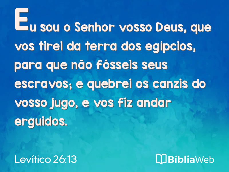 Levítico 26:13 em imagem para compartilhar