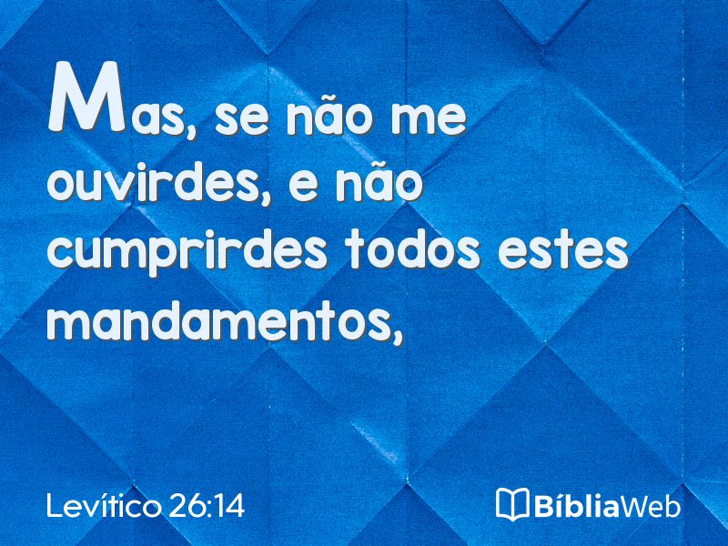 Levítico 26:14 em imagem para compartilhar