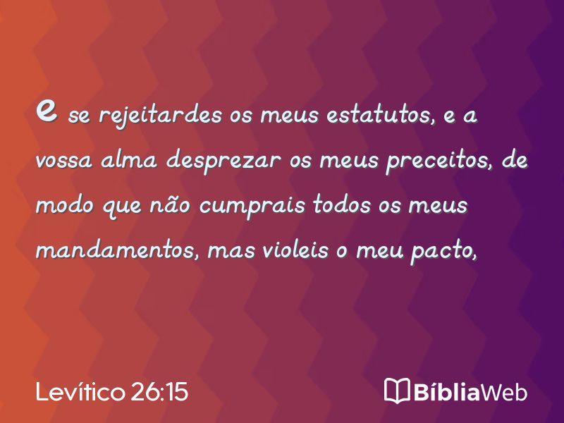 Levítico 26:15 em imagem para compartilhar