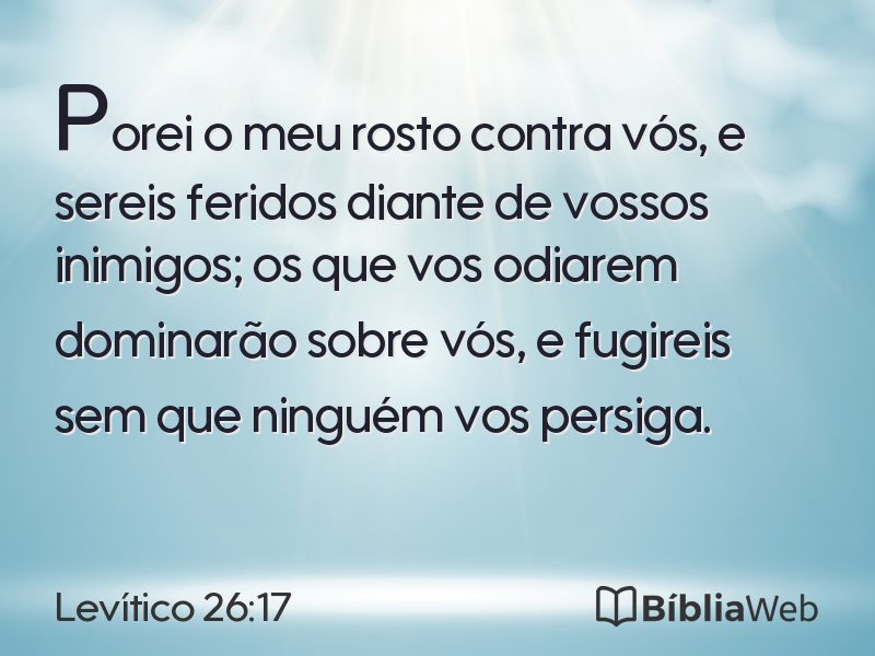 Levítico 26:17 em imagem para compartilhar