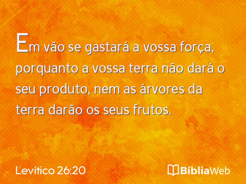 Levítico 26:20 em imagem para compartilhar