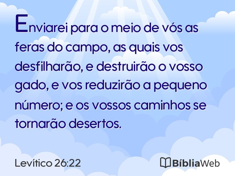 Levítico 26:22 em imagem para compartilhar