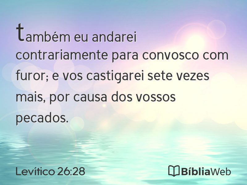 Levítico 26:28 em imagem para compartilhar
