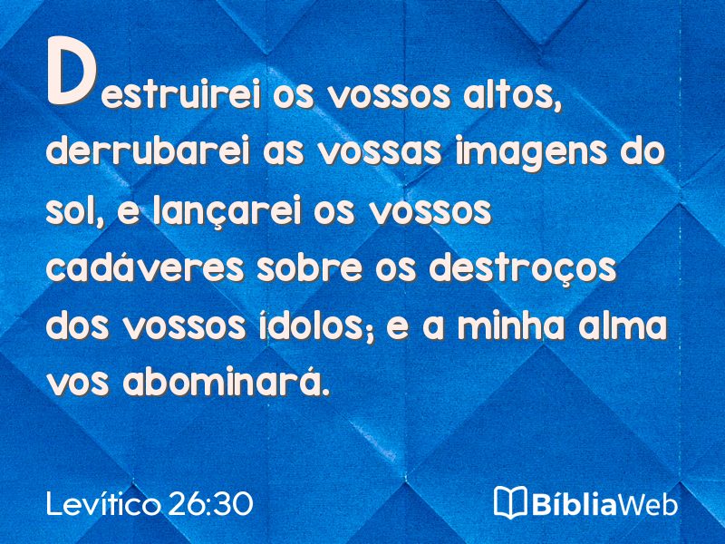 Levítico 26:30 em imagem para compartilhar
