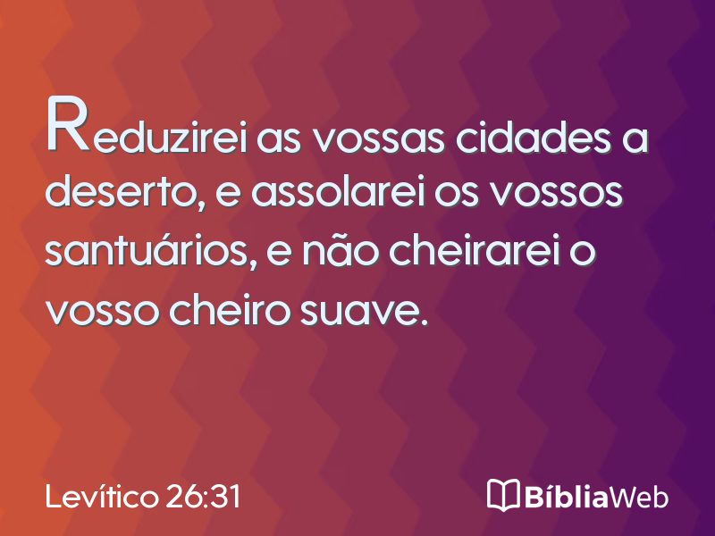 Levítico 26:31 em imagem para compartilhar