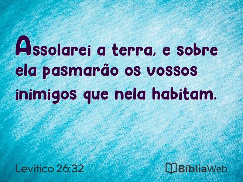 Levítico 26:32 em imagem para compartilhar