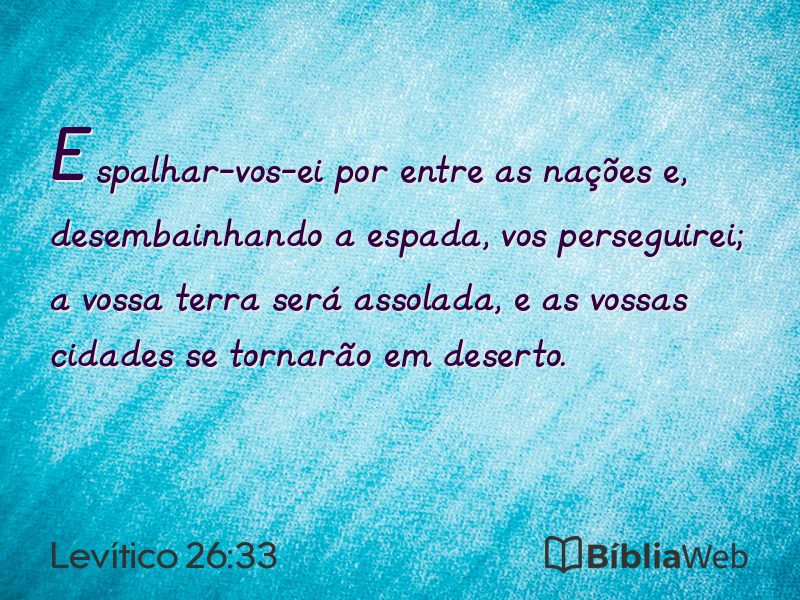 Levítico 26:33 em imagem para compartilhar