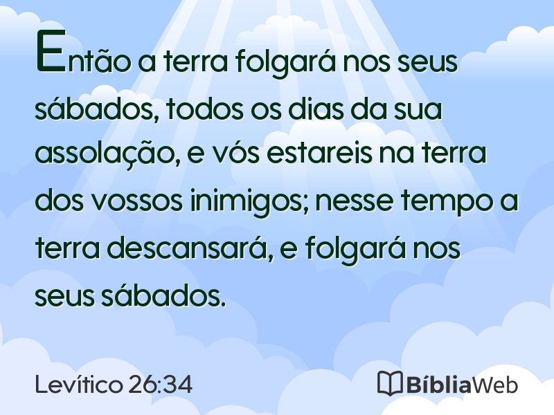 Levítico 26:34 em imagem para compartilhar