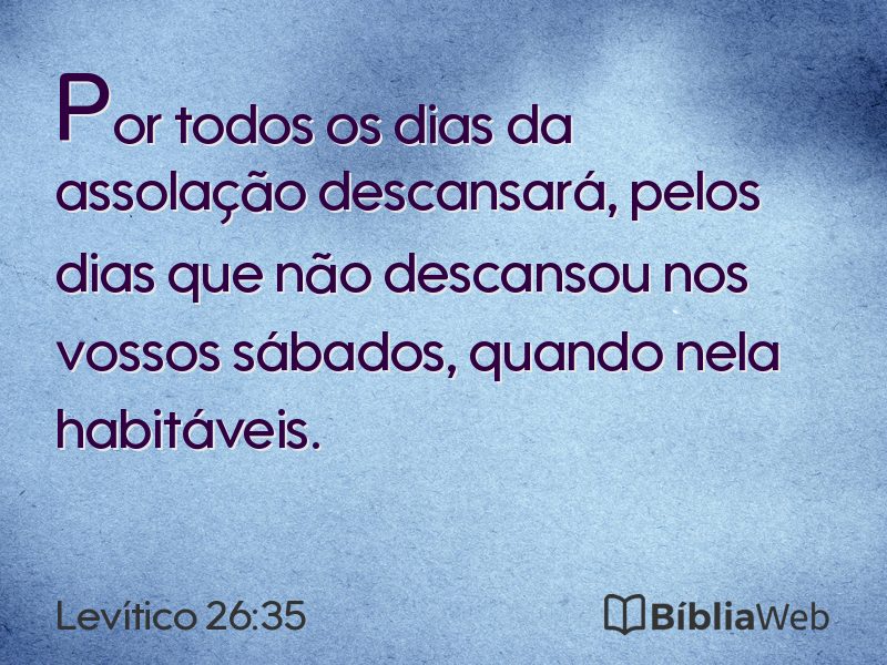 Levítico 26:35 em imagem para compartilhar