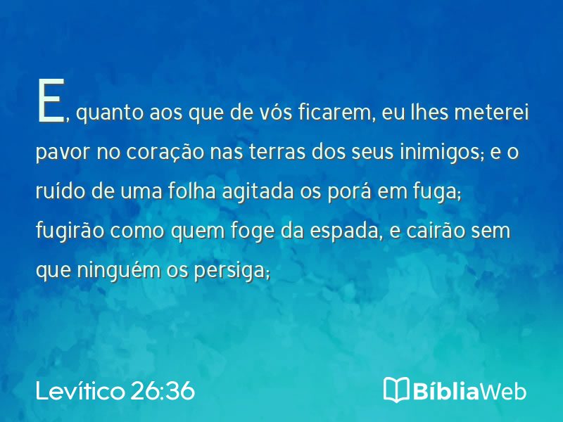 Levítico 26:36 em imagem para compartilhar