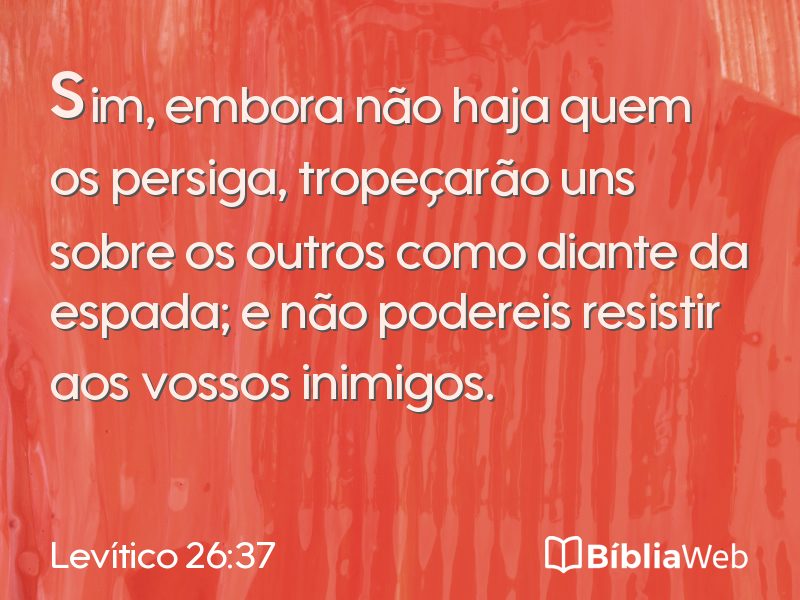 Levítico 26:37 em imagem para compartilhar