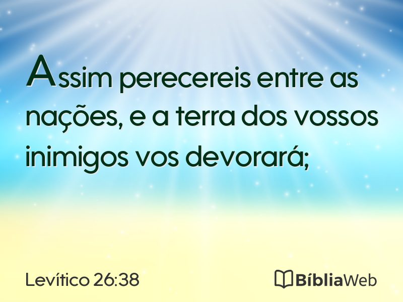 Levítico 26:38 em imagem para compartilhar