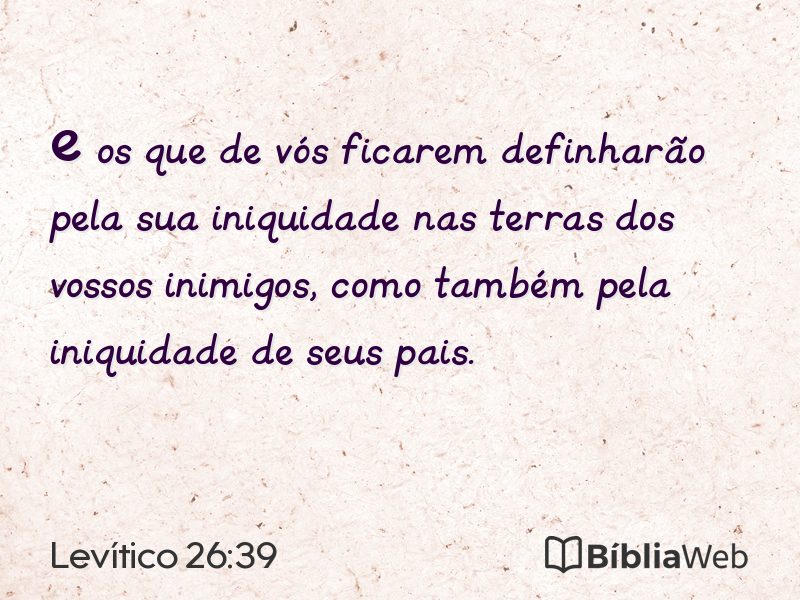 Levítico 26:39 em imagem para compartilhar