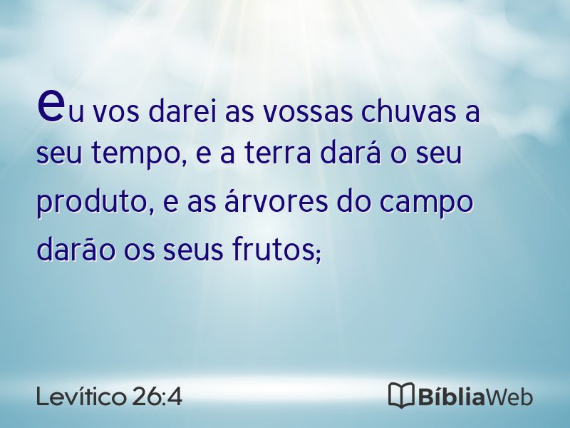 Levítico 26:4 em imagem para compartilhar