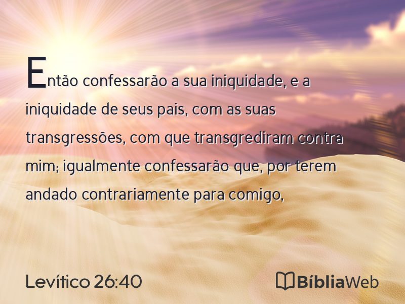 Levítico 26:40 em imagem para compartilhar