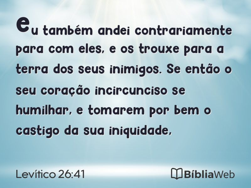 Levítico 26:41 em imagem para compartilhar
