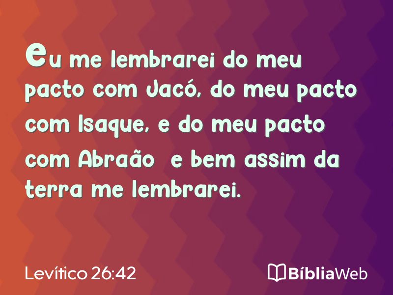 Levítico 26:42 em imagem para compartilhar