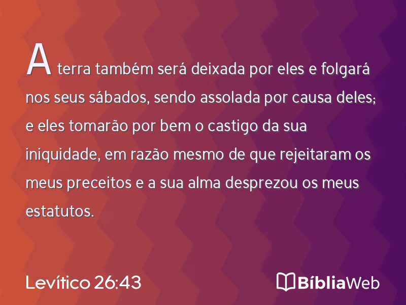 Levítico 26:43 em imagem para compartilhar