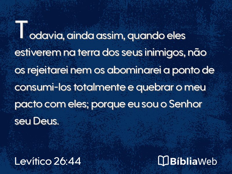 Levítico 26:44 em imagem para compartilhar