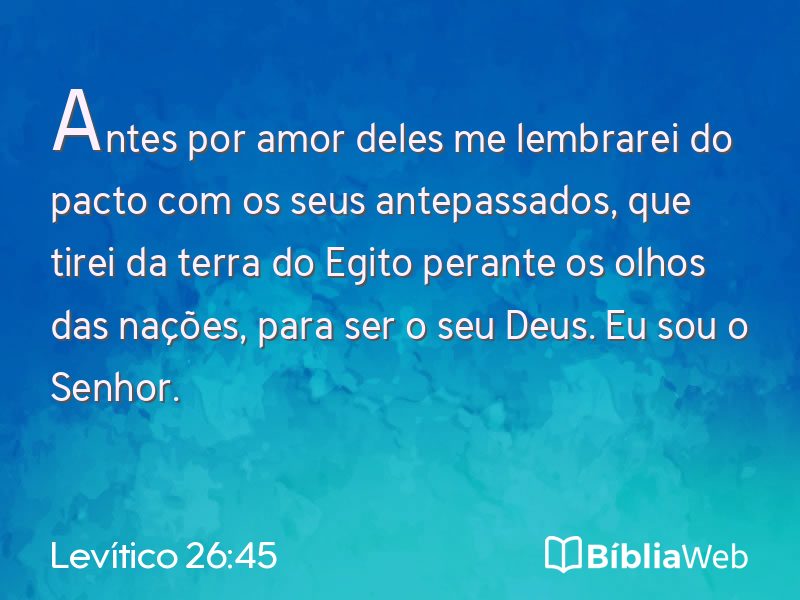 Levítico 26:45 em imagem para compartilhar