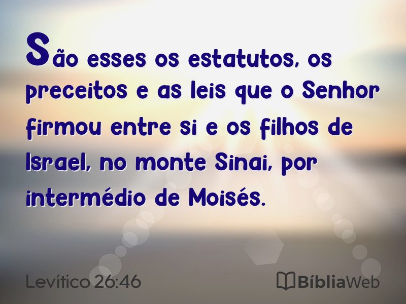 Levítico 26:46 em imagem para compartilhar