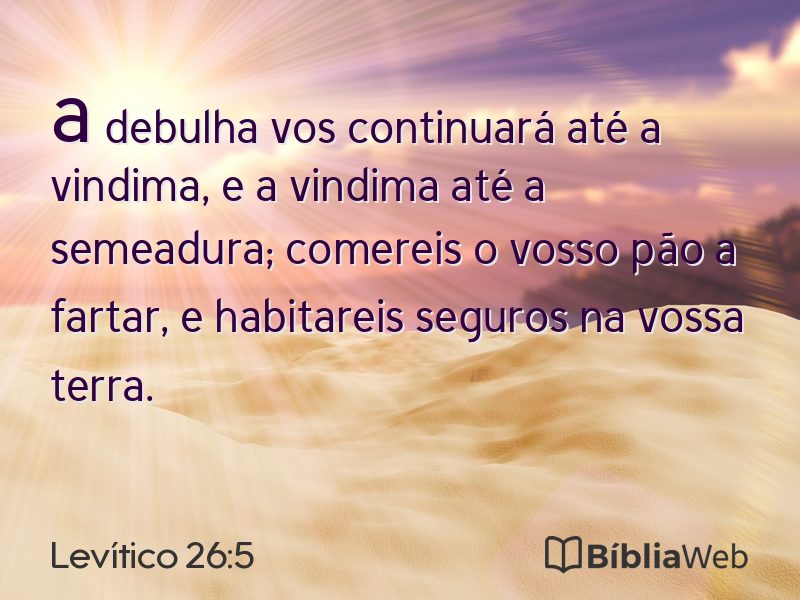 Levítico 26:5 em imagem para compartilhar