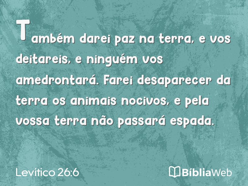 Levítico 26:6 em imagem para compartilhar