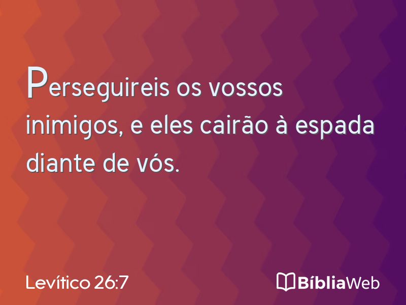 Levítico 26:7 em imagem para compartilhar