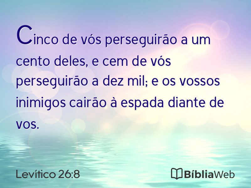 Levítico 26:8 em imagem para compartilhar