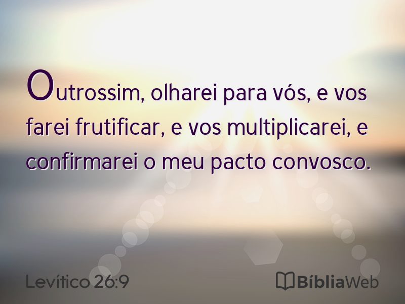 Levítico 26:9 em imagem para compartilhar