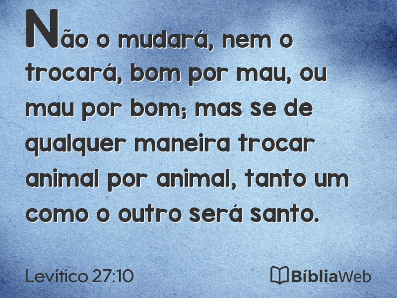 Levítico 27:10 em imagem para compartilhar