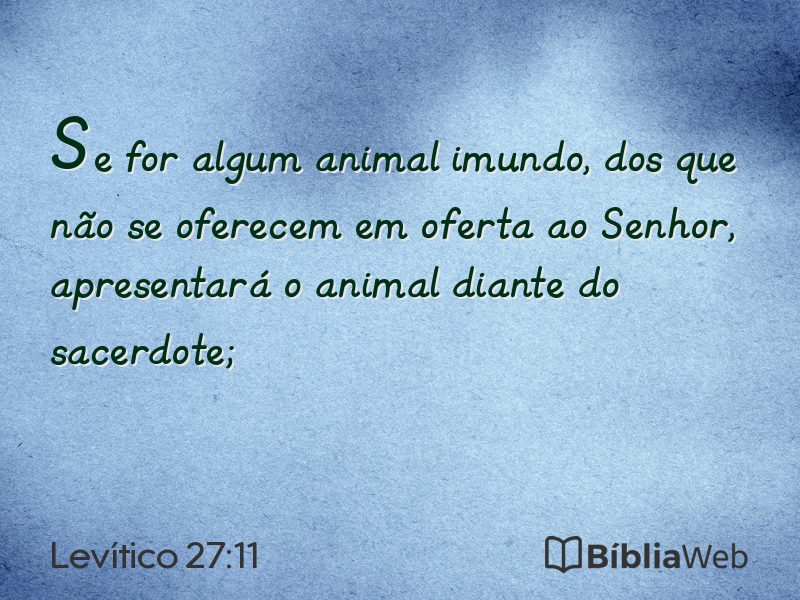 Levítico 27:11 em imagem para compartilhar