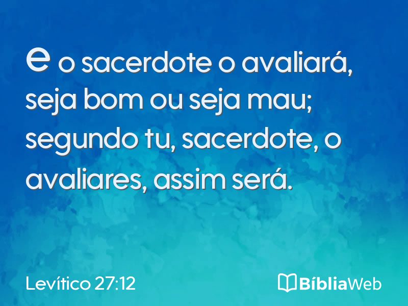 Levítico 27:12 em imagem para compartilhar