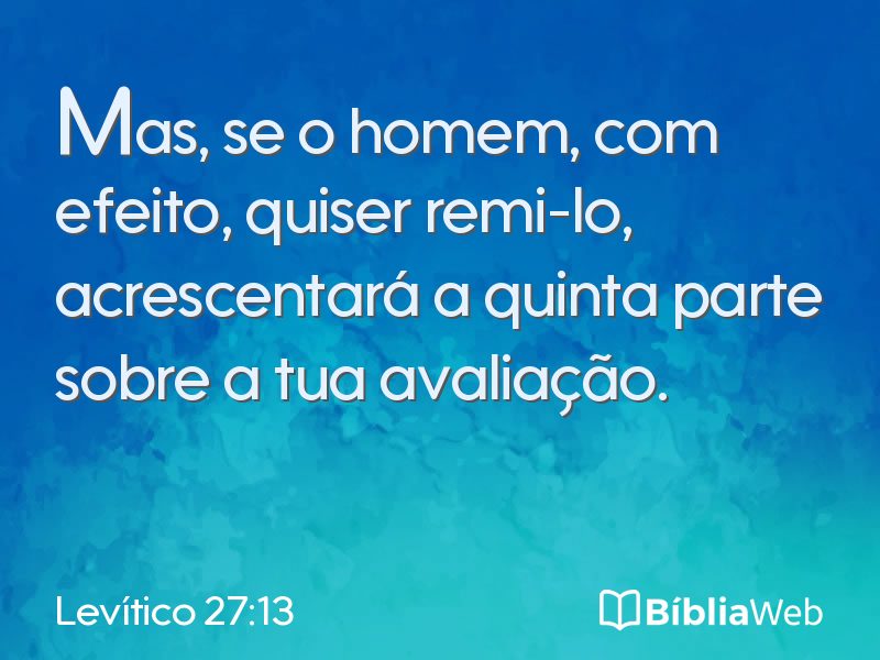 Levítico 27:13 em imagem para compartilhar