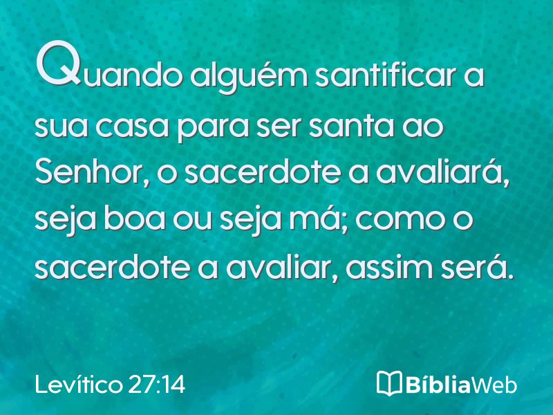 Levítico 27:14 em imagem para compartilhar