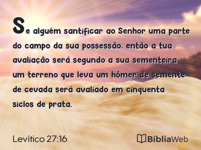 Levítico 27:16 em imagem para compartilhar