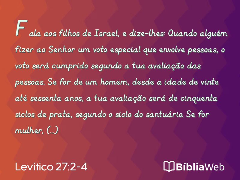 Levítico 27:2-4 em imagem para compartilhar