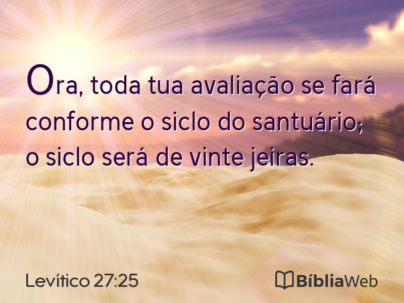 Levítico 27:25 em imagem para compartilhar