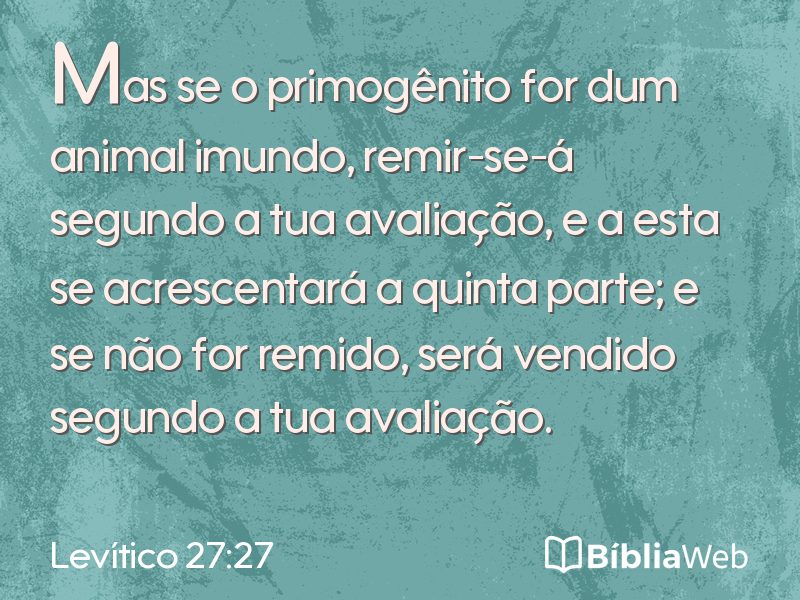 Levítico 27:27 em imagem para compartilhar