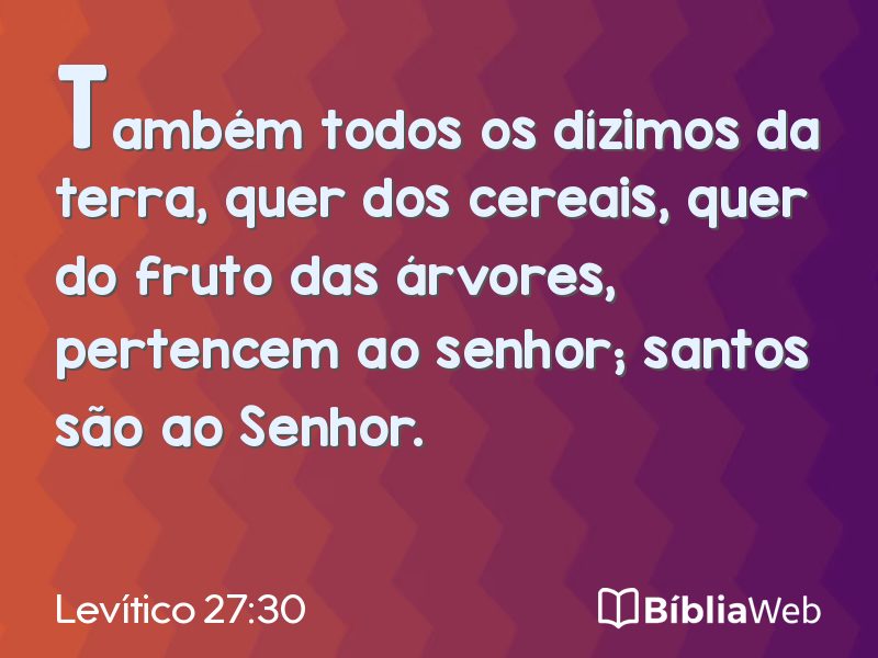 Levítico 27:30 em imagem para compartilhar