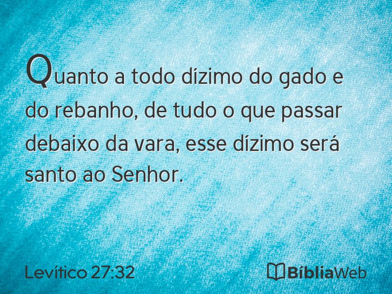 Levítico 27:32 em imagem para compartilhar