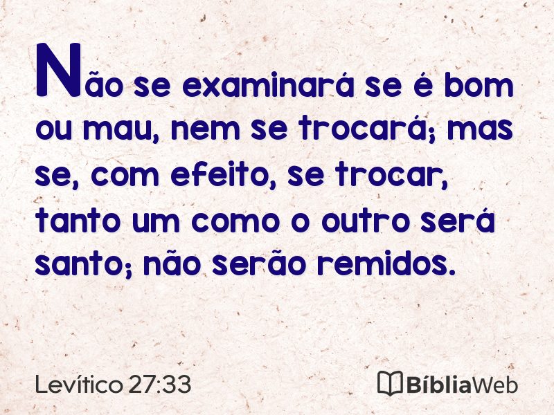Levítico 27:33 em imagem para compartilhar