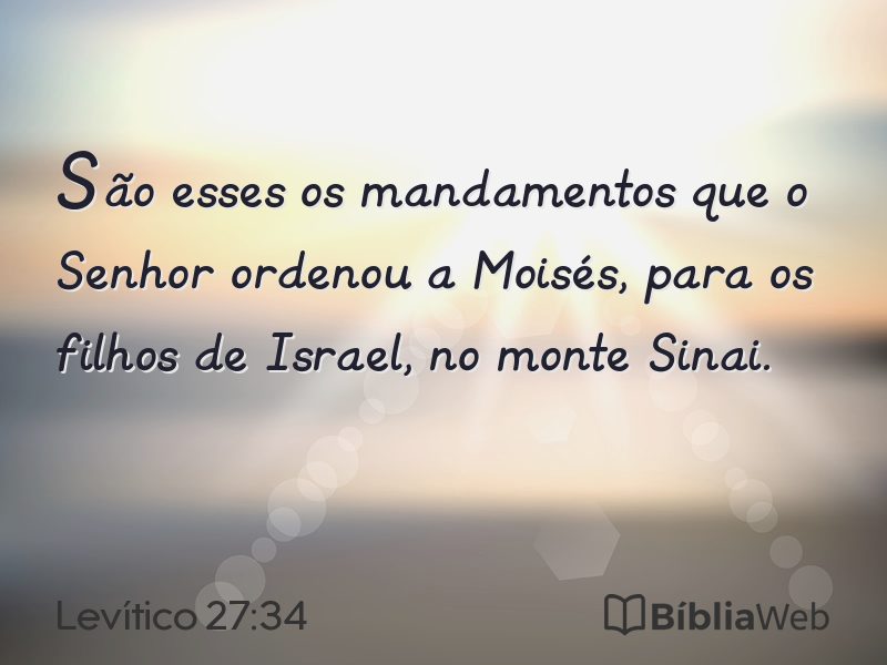 Levítico 27:34 em imagem para compartilhar