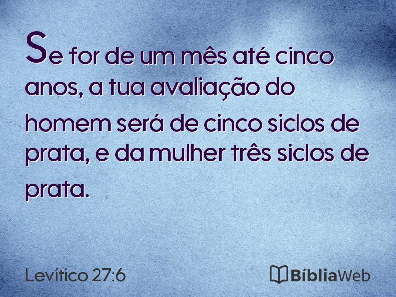 Levítico 27:6 em imagem para compartilhar