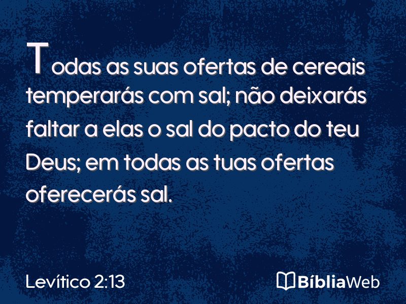 Levítico 2:13 em imagem para compartilhar