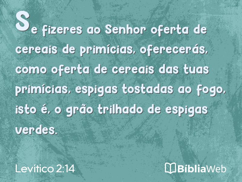 Levítico 2:14 em imagem para compartilhar