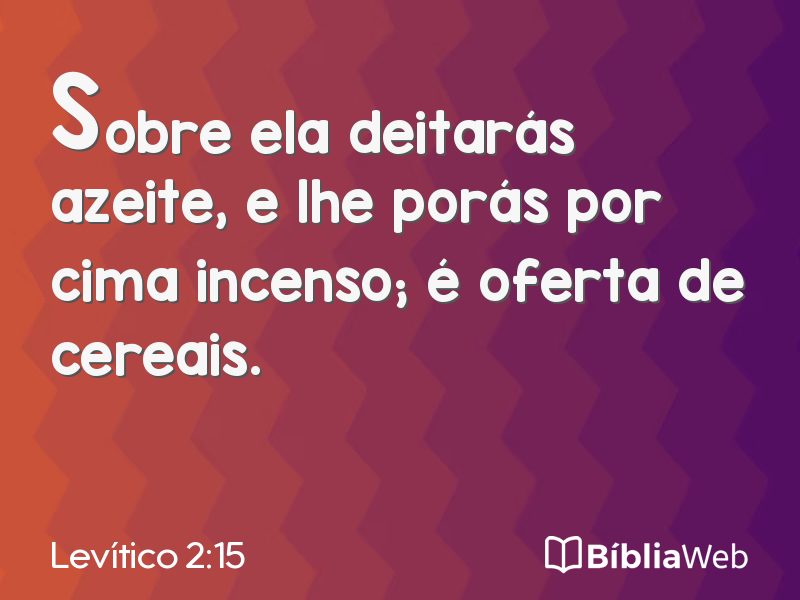 Levítico 2:15 em imagem para compartilhar